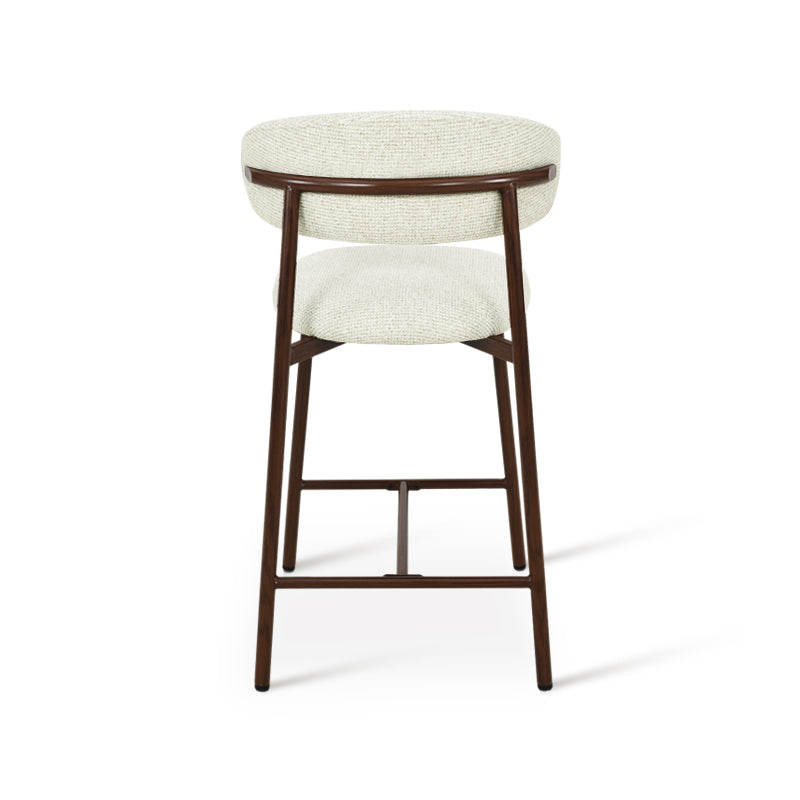 Zahra S Barhocker [2er-Set] [Leinenoptik-Stoff] [65 cm] [⌀ 2.5 cm]