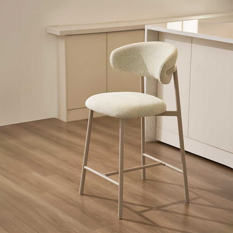 Zahra S Barhocker [2er-Set] [Leinenoptik-Stoff] [65 cm] [⌀ 2.5 cm]