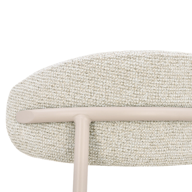Zahra S Barhocker [2er-Set] [Leinenoptik-Stoff] [65 cm] [⌀ 2.5 cm]