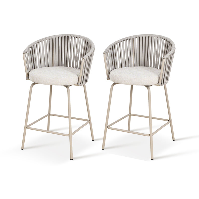 Louisa Barhocker [2er-Set] [Leinenoptik-Stoff] [65 cm]
