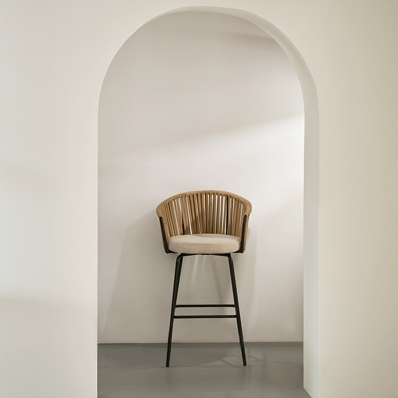 Louisa Barhocker [2er-Set] [Leinenoptik-Stoff] [65 cm]