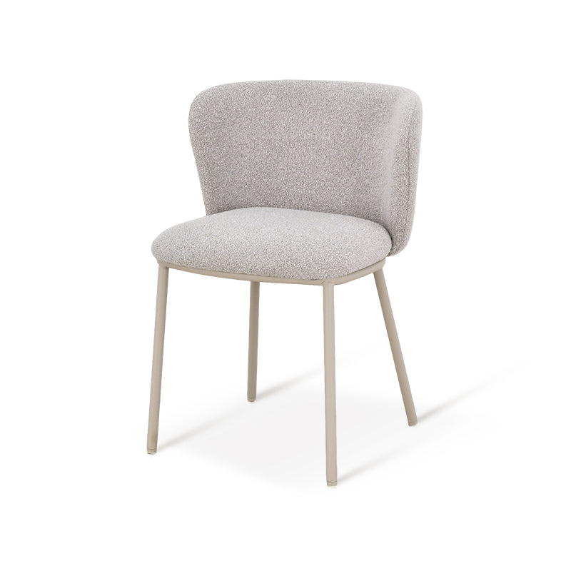 Esszimmerstuhl Karin [2er Set] [Boucle & Leinenoptik-Stoff]