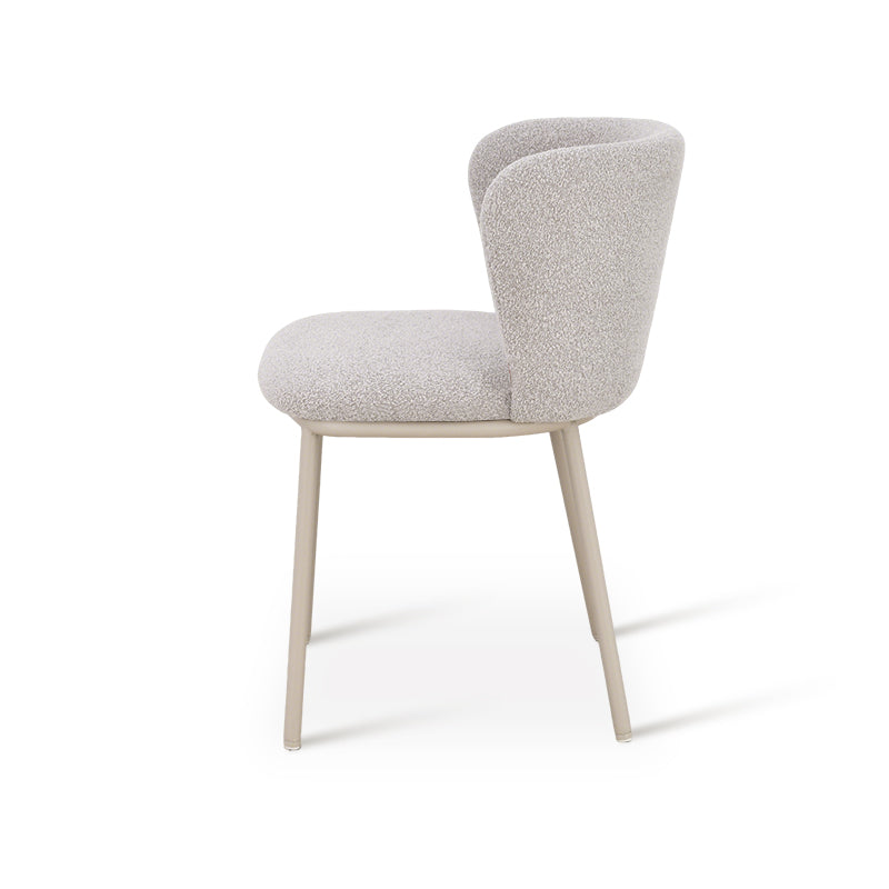 Esszimmerstuhl Karin [2er Set] [Boucle & Leinenoptik-Stoff]