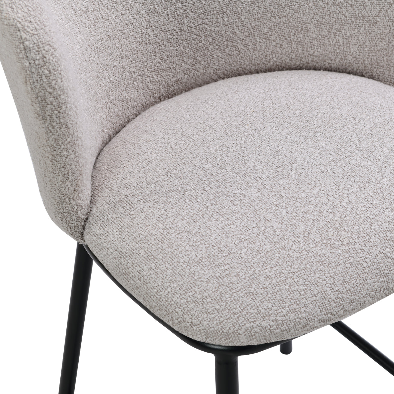 Barhocker Karin [2er Set] [Boucle-Stoff] [65 cm] Ofcasafurniture DE