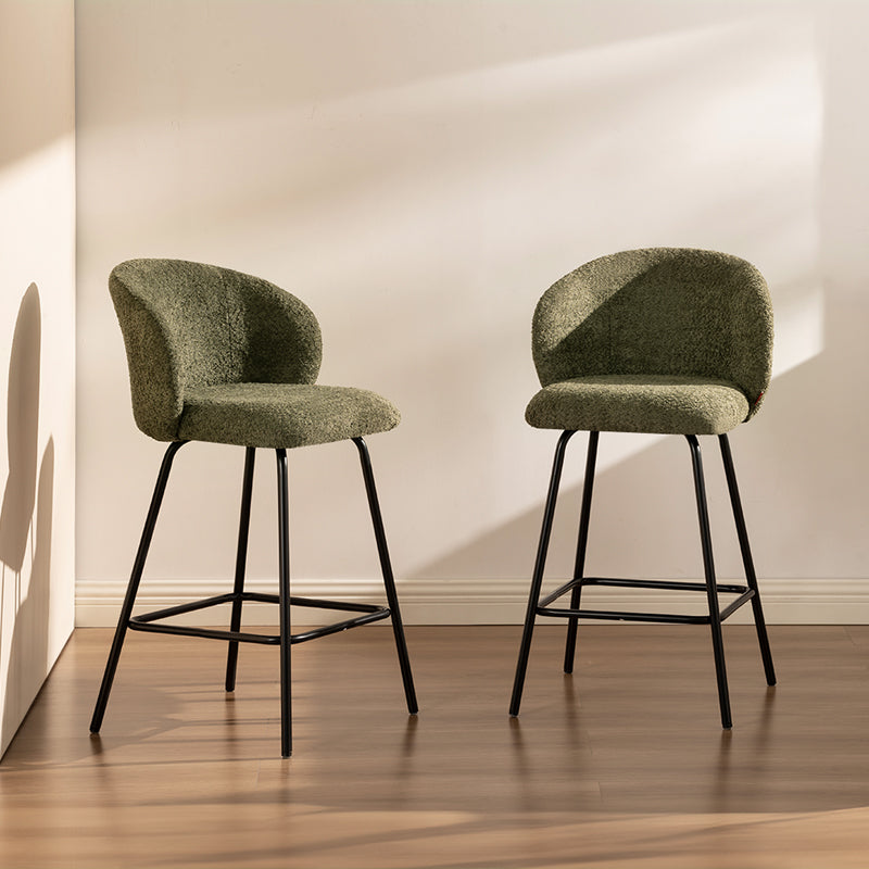 Barhocker Yasin [2er Set] [Boucle-Stoff] [65 cm]