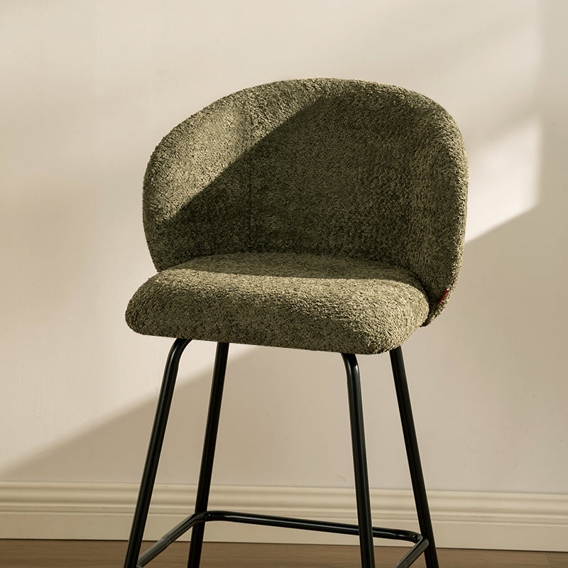 Barhocker Yasin [2er Set] [Boucle-Stoff] [65 cm]