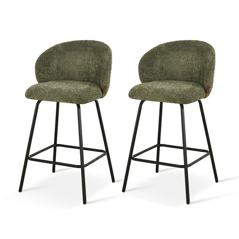 Barhocker Yasin [2er Set] [Boucle-Stoff] [65 cm]