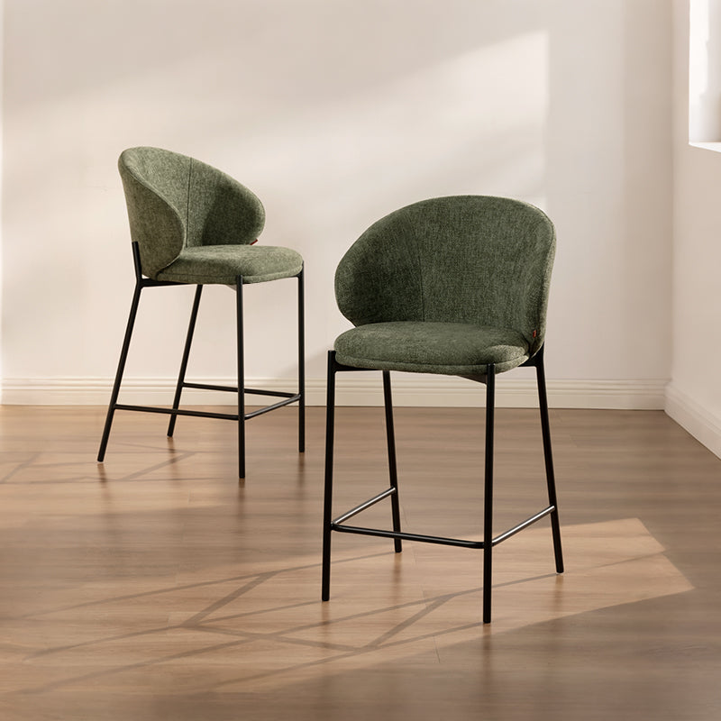 Barhocker Bard [1er-Set] [Leinenoptik-Stoff] [65 cm]