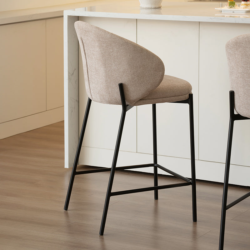Barhocker Bard [1er-Set] [Leinenoptik-Stoff] [65 cm]
