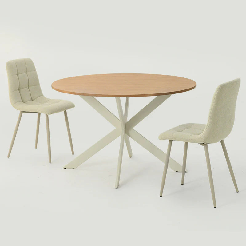 Runder Esstisch Tilly und 4 Esszimmerstühle Aoife [Esszimmerset]