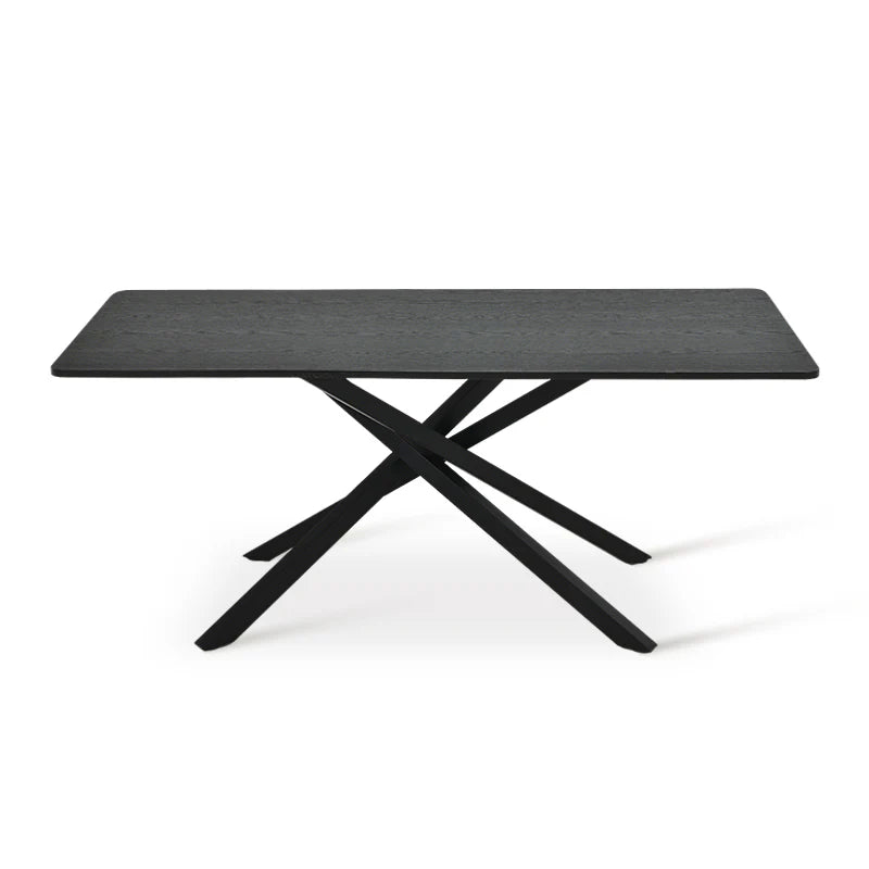 Rechteckiger Esstisch Thalia [Schwarzes Holz oder Walnuss] [180 cm] Ofcasafurniture DE
