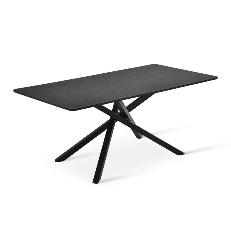 Rechteckiger Esstisch Thalia [Schwarzes Holz oder Walnuss] [180 cm] Ofcasafurniture DE