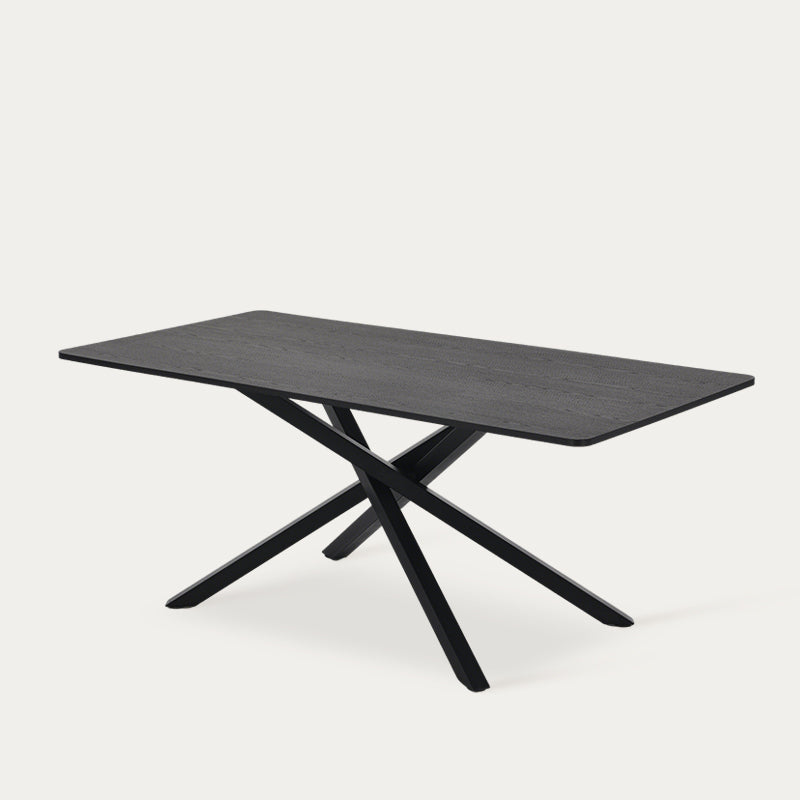 Rechteckiger Esstisch Thalia [Schwarzes Holz oder Walnuss] [180 cm]