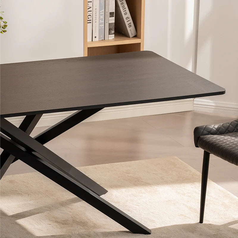 Rechteckiger Esstisch Thalia [Schwarzes Holz oder Walnuss] [180 cm] Ofcasafurniture DE