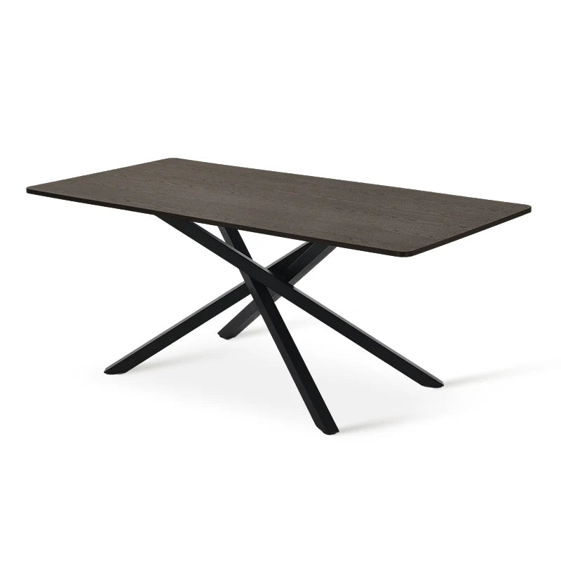 Rechteckiger Esstisch Thalia [Schwarzes Holz oder Walnuss] [180 cm] Ofcasafurniture DE