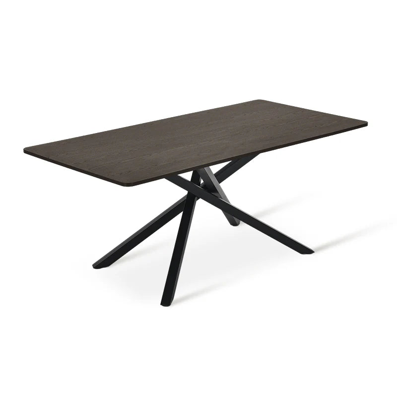Rechteckiger Esstisch Thalia [Schwarzes Holz oder Walnuss] [180 cm] Ofcasafurniture DE