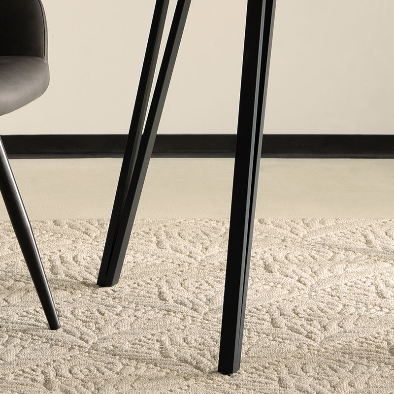 Runder Esstisch Fareeha [Schwarzes Holz] [100 cm] Ofcasafurniture DE