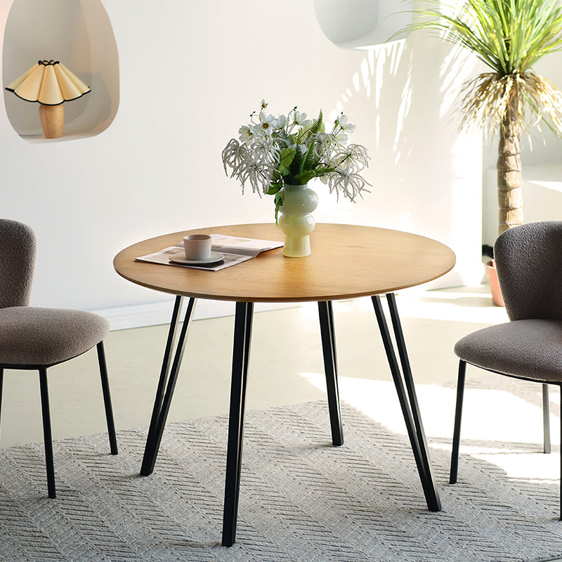Runder Esstisch Fareeha [Schwarzes Holz] [100 cm] Ofcasafurniture DE