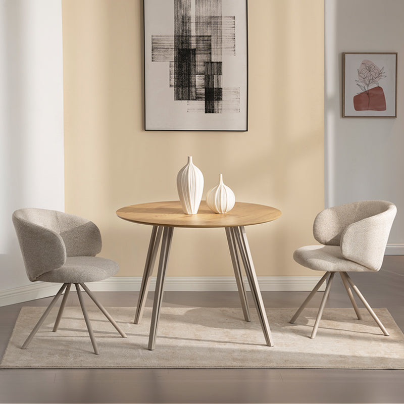 Runder Esstisch Fareeha [Schwarzes Holz] [100 cm] Ofcasafurniture DE