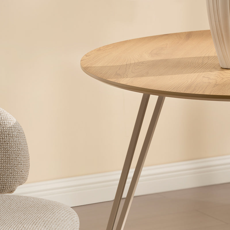 Runder Esstisch Fareeha [Schwarzes Holz] [100 cm] Ofcasafurniture DE