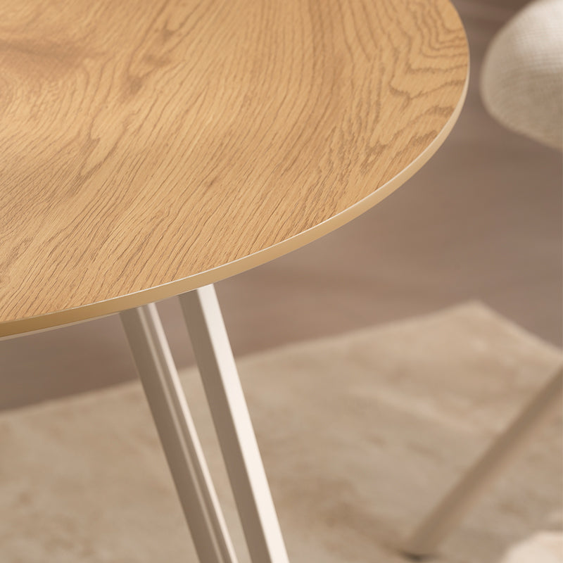 Runder Esstisch Fareeha [Schwarzes Holz] [100 cm] Ofcasafurniture DE