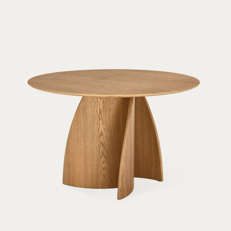 Runder Esstisch Gemma [Schwarz und Holz] [120 cm]