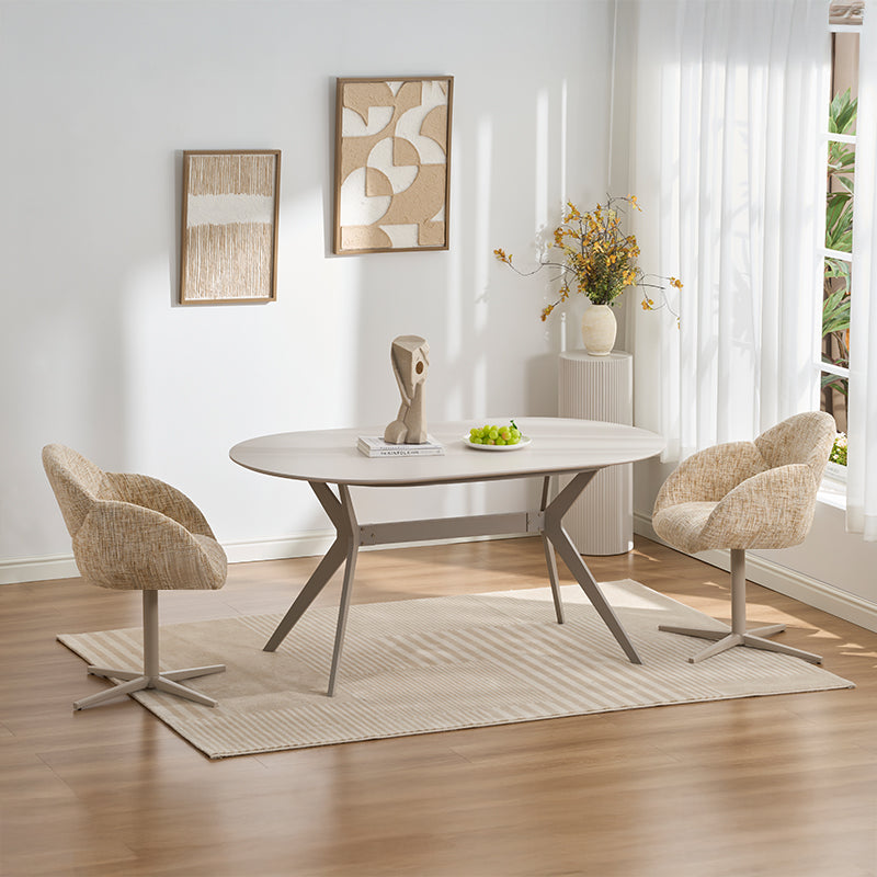 Esstisch Judit ovaler [Beige] [160 cm] Ofcasafurniture DE