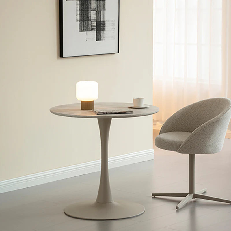 Runder Esstisch Tiana und 2 Paislee 360° drehbarer Esszimmerstuhl [Esszimmerset]