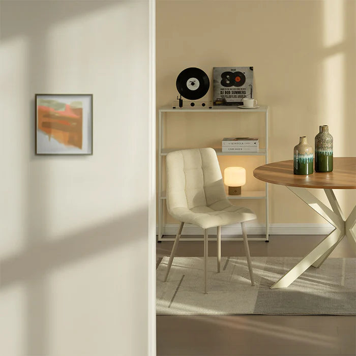 Runder Esstisch Tilly und 4 Esszimmerstühle Aoife [Esszimmerset]