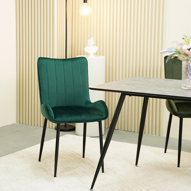 Ofcasa Moderne Esszimmerstühle aus grünem Samt 2 Stück Ofcasafurniture DE