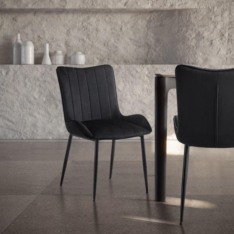 Edith Esszimmerstuhl von OFCASA in beigem Bouclé-Stoff mit Massivholzfüßen – modernes Design und extra weiche Polsterung